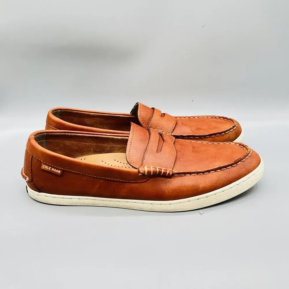 Cole Haan Shoes Mens 13 Brown Leather Penny Loafers Casual Sneakers Comfort